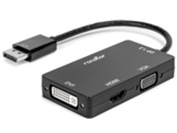 Rocstor - Adapter - DisplayPort male to HDMI, 15 pin VGA, DVI-D female