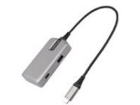 StarTech.com USB C Multiport Adapter, USB-C to 4K 60Hz HDMI 2.0, 100W Power Delivery Pass-through (PD 3.0), 3-Port 10Gbps USB Hub, USB Type-C Mini Dock, 10&quot; (25cm) Cable