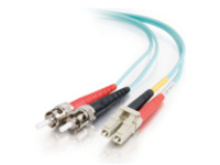 C2G 3m LC-ST 10Gb 50/125 Duplex Multimode OM3 Fiber Cable