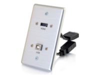C2G HMDI and USB B Pass Through Wall Plate