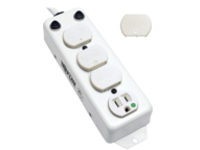 Tripp Lite Safe-IT Power Strip Medical Antimicrobial 120V 4 Outlet UL1363A 15ft Right Angle Cord For Patient Care Vicinity