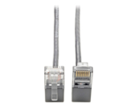 Eaton Tripp Lite Series Cat6 Gigabit Patch Cable Snagless Right-Angle UTP Slim Gray 1ft