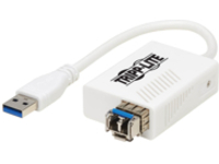 Eaton Tripp Lite Series USB 3.0 Singlemode Fiber Optic Transceiver Ethernet Adapter, 10/100/1000 Mbps, 1310nm, 5km, LC