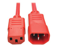 Tripp Lite 6ft Computer Power Extension Cord 10A 18 AWG C14 to C13 Red 6'