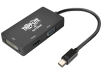 Tripp Lite Keyspan Mini DisplayPort 1.2 to VGA/DVI/HDMI All-in-One Converter Adapter, 4K x 2K HDMI @ 60 Hz, Black