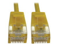 Eaton Tripp Lite Series Cat6a 10G Snagless Molded Slim UTP Ethernet Cable (RJ45 M/M), PoE, Yellow, 6 in. (15 cm)
