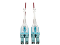 Tripp Lite 10 Gb Duplex Multimode 50/125 OM4 LSZH Fiber Patch Cable (LC/LC), Push/Pull Tabs, Magenta, 5 m (16 ft.)