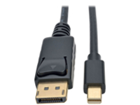 Tripp Lite Mini DisplayPort to DisplayPort 4K @ 30 Hz Adapter Cable (M/M), 4096 x 2160 (4K x 2K), Black, mDP to DP 1.2, 10 ft