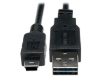 Tripp Lite 1ft USB 2.0 High Speed Converter Adapter Cable Reversible A to 5Pin Mini B M/M 1'