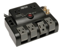 Tripp Lite Surge Protector 120V 6 Outlet Rotating RJ11 Coax 6' Cord