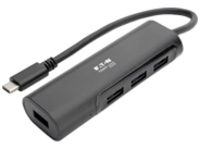 Eaton Tripp Lite series USB C Hub 4-Port w/ 4x USB-A Portable Compact Thunderbolt 3 Compatible USB Type C, USB-C