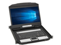 Eaton Tripp Lite Series KVM Console KVM Switch Short-Depth Rackmount w 18.5in LCD 1URM