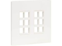 Eaton Tripp Lite Series 12-Port Double-Gang Universal Keystone Wall Plate, Cat5e/6/6a, USB, HDMI, DisplayPort, White, TAA