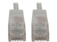 Eaton Tripp Lite Series Cat6a 10G Snagless Molded Slim UTP Ethernet Cable (RJ45 M/M), PoE, White, 15 ft. (4.6 m)