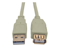 Tripp Lite 6ft USB 2.0 Hi-speed A/A Cable M/M 480 Mbps Beige, USB extension