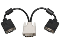 Tripp Lite 1ft DVI to VGA Splitter Adapter Converter DVI-A Analog M to 2x HD15F 1'