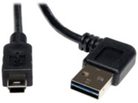 Eaton Tripp Lite Series Universal Reversible USB 2.0 Cable (Reversible Right/Left-Angle A to 5Pin Mini-B M/M), 6 ft. (1.83 m)