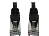 Eaton Tripp Lite Series Cat6a 10G Snagless Shielded Slim STP Ethernet Cable (RJ45 M/M), PoE, Black, 1 ft. (0.3 m)