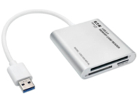 Tripp Lite USB 3.0 SuperSpeed Multi-Drive Memory Card Reader/Writer Aluminum 5Gbps