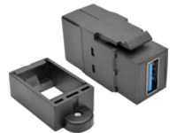 Tripp Lite USB 3.0 Keystone Panel Mount Coupler F/F All in One Black