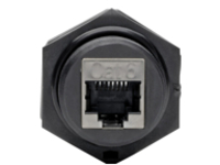 Tripp Lite RJ45 Bulkhead Coupler for Cat5/Cat6, Female to Female, Shielded, Industrial, Dust Cap