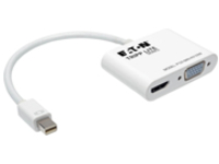 Tripp Lite 6in Mini DisplayPort to HDMI VGA 4K Adapter Converter Cable mDP to HDMI VGA 6"