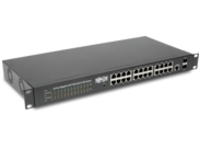 Tripp Lite 24 10/100/1000Mbps Port Gigabit L2 Web-Smart Managed PoE+ Switch, 2 Dedicated Gigabit SFP Slots, 52 Gbps, Web Interface