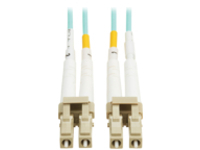 Eaton Tripp Lite Series 10Gb/40Gb/100Gb Duplex Multimode 50/125 OM4 LSZH Fiber Patch Cable (LC/LC), Aqua, 2M (6.6 ft.), TAA
