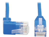 Tripp Lite Up-Angle Cat6 Gigabit Molded Slim UTP Ethernet Cable (RJ45 Right-Angle Up M to RJ45 M), Blue, 15 ft.