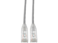 Eaton Tripp Lite Series Cat6 Gigabit Snagless Slim UTP Ethernet Cable (RJ45 M/M), PoE, Gray, 1 ft. (0.31 m)