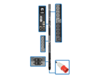 Eaton Tripp Lite Series 27.7kW 3-Phase Switched PDU, LX Platform Interface, 220/230V Outlets (24 C13/6 C19), Touchscreen LCD, IEC 309 63A Red 380/400V, 0U, TAA