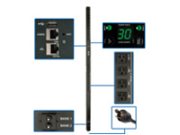 Tripp Lite 2.9kW Single-Phase Switched PDU with LX Platform Interface, 120V Outlets (24 5-15/20R), 10 ft. Cord w/L5-30P, 0U, TAA