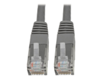 Tripp Lite Premium Cat5/Cat5e/Cat6 Gigabit Molded Patch Cable, 24 AWG, 550 MHz/1 Gbps (RJ45 M/M), Gray, 15 ft.