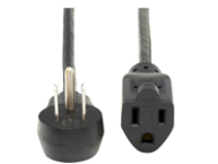 Tripp Lite Power Extension Cord, Right-Angle NEMA 5-15P to NEMA 5-15R