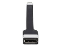 Eaton Tripp Lite Series USB-C to DisplayPort Flat Adapter Cable (M/F), 4K 60 Hz, Thunderbolt 3 Compatible, Black, 5 in. (12.7 cm)