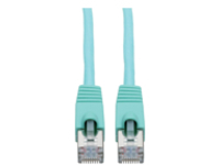 Eaton Tripp Lite Series Cat6a 10G Snagless Shielded STP Ethernet Cable (RJ45 M/M), PoE, Aqua, 10 ft. (3.05 m)