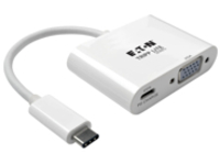 Tripp Lite USB C to VGA Video Adapter Converter w/ USB-C PD Charging Port, USB Type C to VGA, USB Type-C 6in