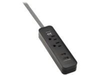 SURGE PROTECTOR POWER STRIP2-OUTLET 2 USB PORTS 2.1A 6FT CORD