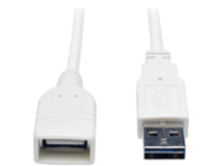 Tripp Lite 3ft USB 2.0 High Speed Extension Cable Reversible A to A M/F White 3'