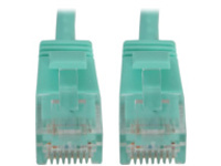 Eaton Tripp Lite Series Cat6a 10G Snagless Molded Slim UTP Ethernet Cable (RJ45 M/M), PoE, Aqua, 5 ft. (1.5 m)