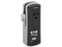 Eaton Tripp Lite Series Protect It! Travel-Size Surge Protector 2-Outlet 5-15R Outlets USB-C and USB-A Ports 5-15P Input Black
