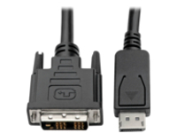Tripp Lite DisplayPort to DVI-D Adapter Converter Cable DP w/ Latches M/M 1080p 3ft DP to DVI