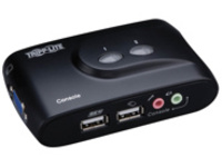 Tripp Lite 2-Port Desktop Compact USB KVM Switch with Audio & Cable Kit