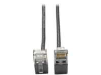 Tripp Lite Cat6 Gigabit Patch Cable Snagless Right-Angle UTP Slim Black 2ft