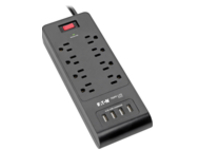 Tripp Lite Surge Protector Power Strip 8-Outlets 4 USB Ports 6ft Cord Black