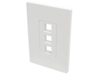 Tripp Lite Single-Gang 3-Port Wall Plate Keystone Cat5/6 USB HDMI Dport RCA