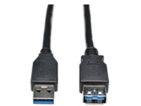 Tripp Lite USB Extension Cable USB 3.0 USB-A to USB-A SuperSpeed M/F Black 3ft