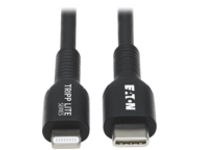 Eaton Tripp Lite Series USB-C to Lightning Sync/Charge Cable (M/M), MFi Certified, Black, 2 m (6.6 ft.)