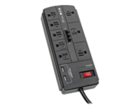 Tripp Lite 8-Outlet Surge Protector Power Strip with 2 USB Ports (2.1A Shared)