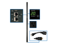 Tripp Lite 1.9kW Single-Phase Switched PDU with LX Platform Interface, 120V Outlets (24 5-15/20R), 10 ft. Cord w/L5-20P, 0U, TAA